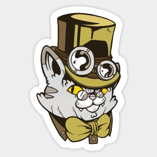 Steampunk Cat Sticker